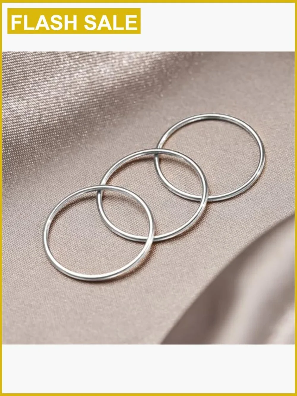 Stackable Ring Set Non Tarnish Wedding Band Comfort Fit 1mm 3mm 5mm Size 3-13